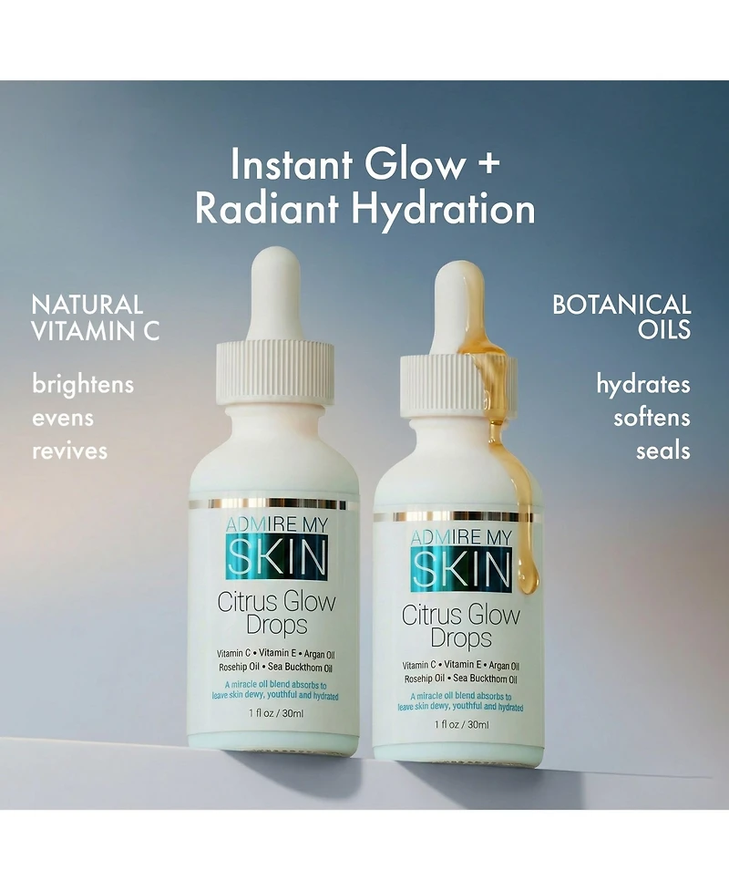 Admire My Skin Vitamin C Oil Citrus Glow Drops with Vitamin E Oil & Argan Oil