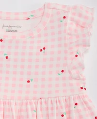 First Impressions Baby Girls' 0M-24M Cherry-Print Gingham Dress, Macy's Exclusive