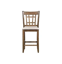 Liberty Furniture Santa Rosa 24 Inch Lattice Back Counter Chair-Set of 2 in Antique Honey