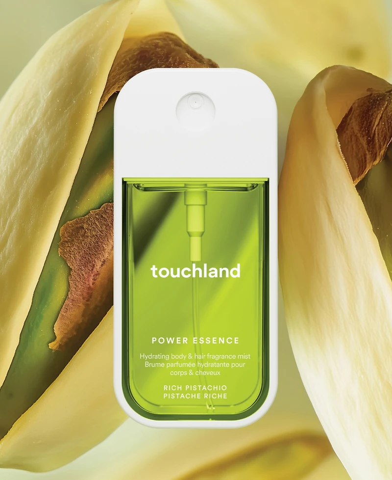 Touchland Power Rich Pistachio Essence Body and Hair Fragrance Mist, 2 oz.