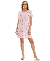 Jaclyn Intimates Women's Relaxed Short-Sleeve Sleep Shirt