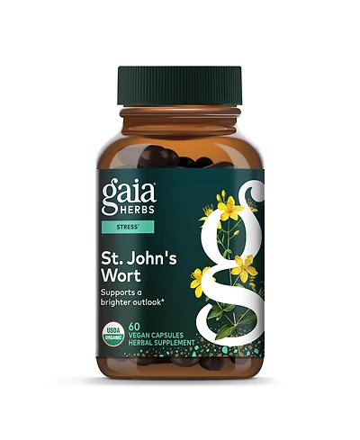 Gaia Herbs St. John's Wort - Natural Stress Support Supplement - With St. John's Wort