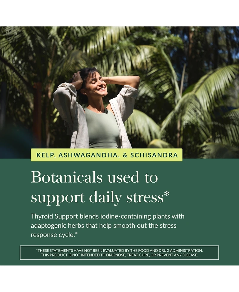 Gaia Herbs Thyroid Support - Made with Ashwagandha, Kelp, Brown Seaweed, and Schisandra to Support Healthy Metabolic Balance and Overall Well-Being
