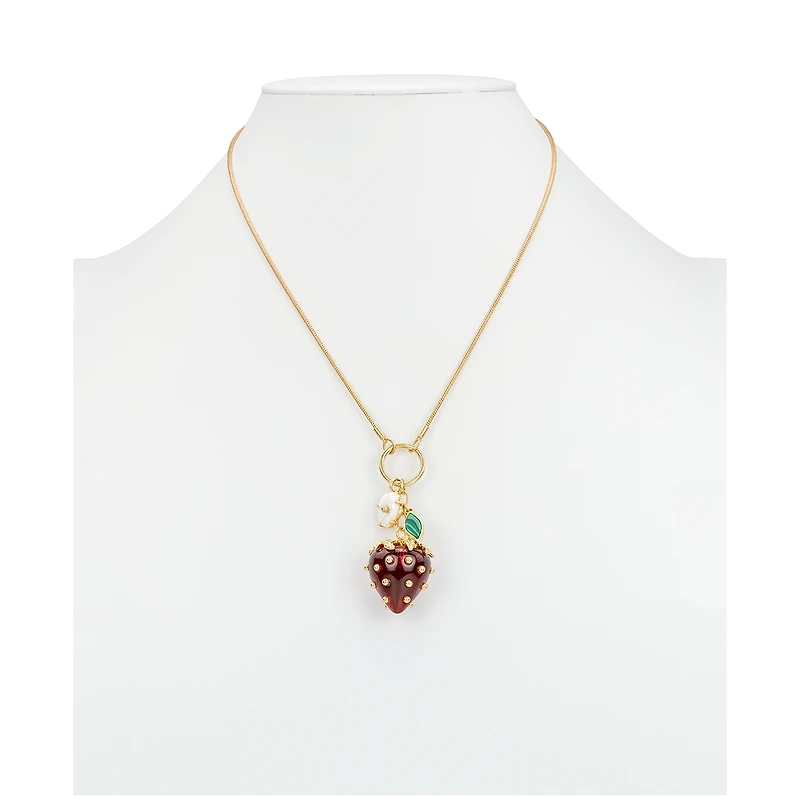 Patrica Nash Gold-Tone Plated Strawberry Pendant Necklace