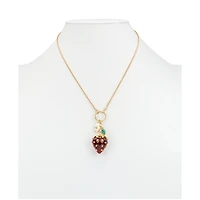 Patrica Nash Gold-Tone Plated Strawberry Pendant Necklace