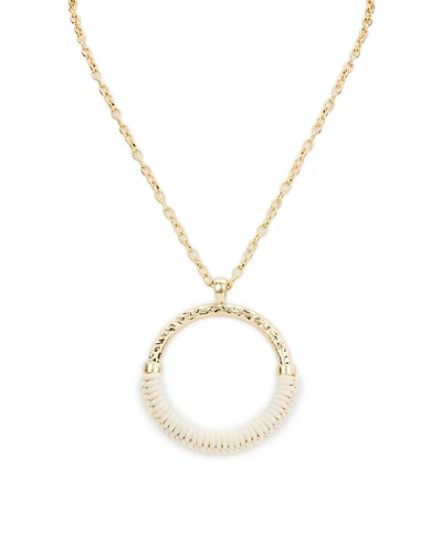 Patrica Nash Gold-Tone Plated Wrapped Ring Pendant Necklace