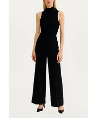 Nocturne Women's Cuffed Wide-Leg Trousers