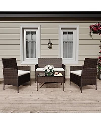 gaomon 4-Piece Patio Furniture Set, Patio Furniture Set for Porch, Balcony, Garden, Backyard
