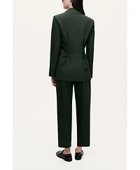 Nocturne Women's Lace-Up Waist Tailored Blazer