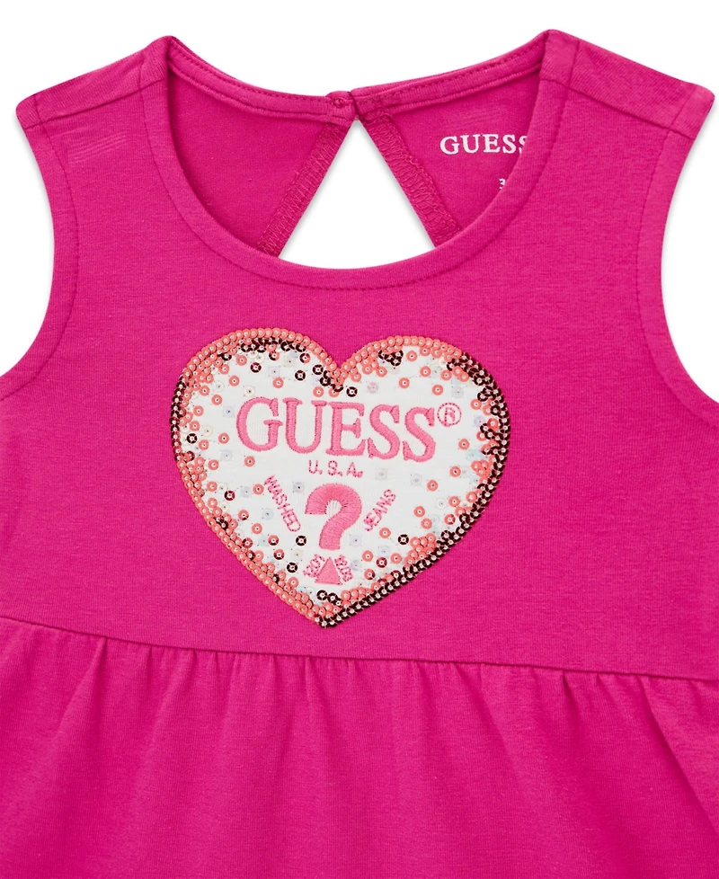 Guess Baby Girls' Sleeveless Dress and Matching Bloomer