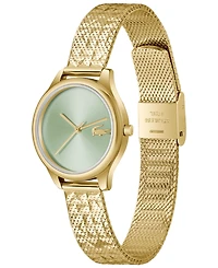 Lacoste Women's Crocodelle Gold Tone Stainless Steel Textured Mesh Bracelet Watch, 28mm