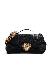 Pre-Owned Dolce & Gabbana Devotion Soft Flap Chain Shoulder Bag Quilted Nylon