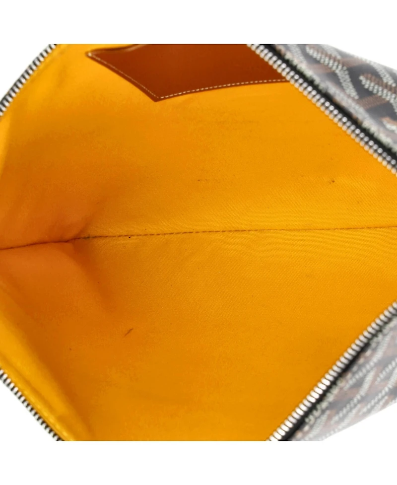 Pre-Owned Goyard Mm Senat Zip Pouch Coated Canvas