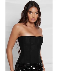 Leau Women's Muse Mesh Corset Top