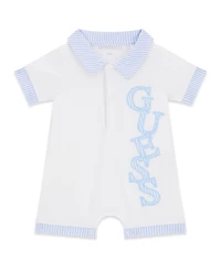 Guess Baby Boys' Stretch Jersey Shortall with Seersucker Details