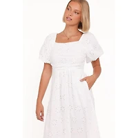 Petal and Pup Women's Clo Puff Sleeve Midi Dress