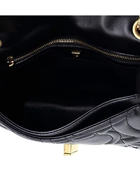 Pre-Owned Salvatore Ferragamo Medium Gancini Turnlock Flap Bag Gancini Quilted Leather