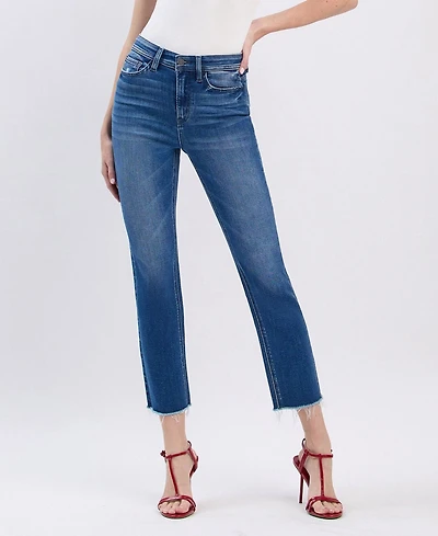 Flying Monkey Women's Super High Rise Slim Straight Jeans