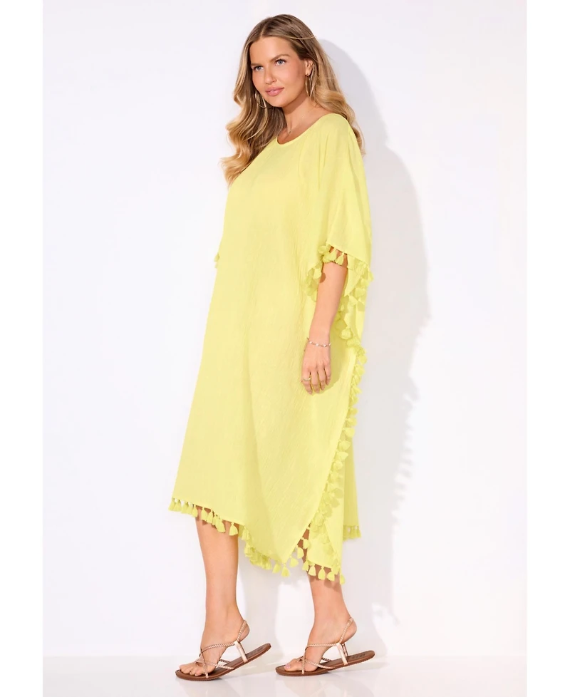 Swimsuits for All Women's Everly Pom Cover Up Tunic