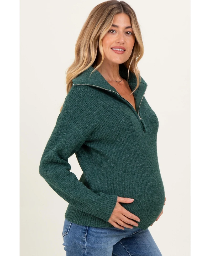 Pinkblush Maternity Half Zip Pullover Sweater