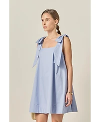 English Factory Women's Bow Sleeveless Mini Dress