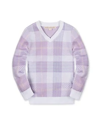 Hope & Henry Boys Organic Long Sleeve V-Neck Intarsia Sweater