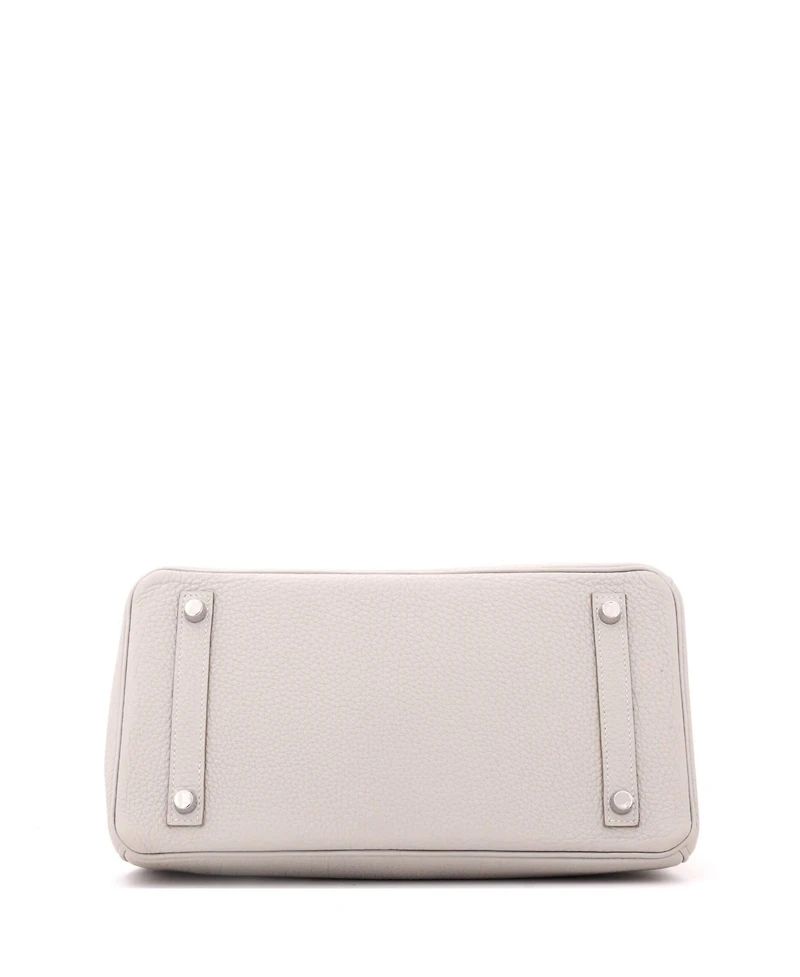 Pre-Owned HERMES Birkin Handbag Grey Togo with Palladium Hardware