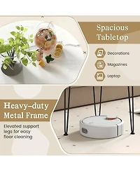 Streamdale Furniture Modern Orange Mdf Saddle Leather Table