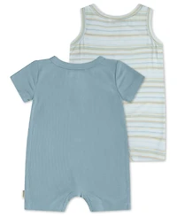 Huggies Baby Boys' Henley Neck Romper, 2-Pack