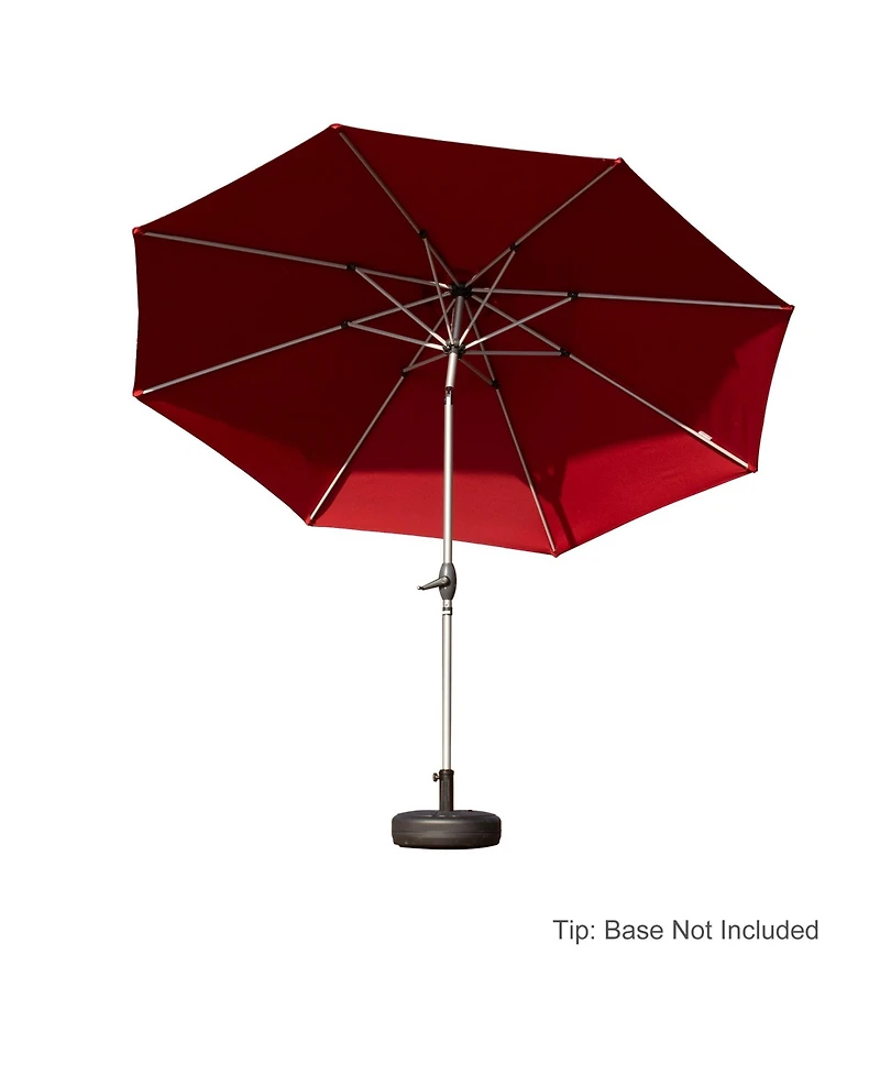Clihome 9FT Patio Umbrella, Outdoor Market Umbrella with Push Button Tilt and Crank