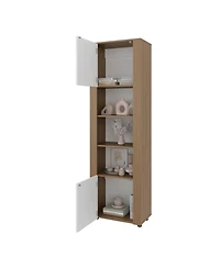 Fm Furniture Liora Vertical Cabinet with Doors for Practical Home Organization