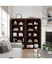 gaomon 5-Tier Farmhouse Bookcase 67.4" Tall Wooden Open Shelf for Living Room Bedroom Office