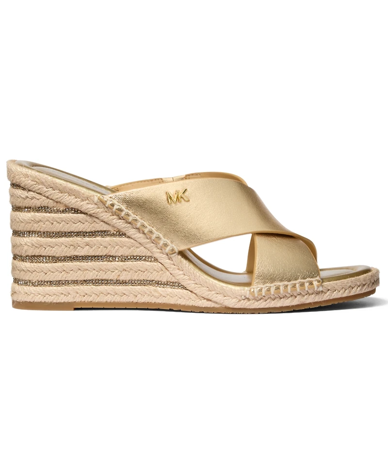 Michael Kors Women's Kenzie Slip-On Wedge Sandals