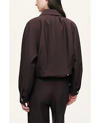 Nocturne Women's Buckle Detail Cropped Zip Jacket