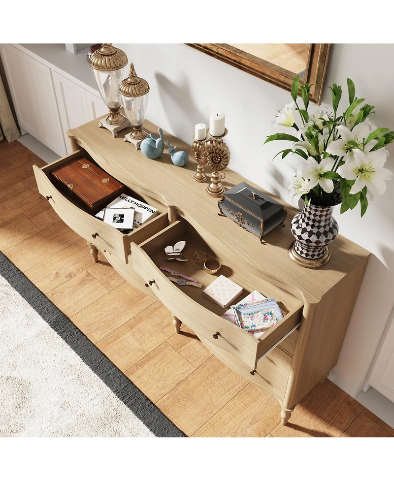 Homsee 63" 8-Drawer Bedroom Dresser , Modern Chest of Drawers