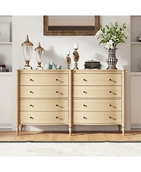 Homsee 63" 8-Drawer Bedroom Dresser , Modern Chest of Drawers