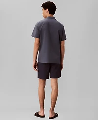 Calvin Klein Men's Straight Seersucker Elastic 7" Shorts