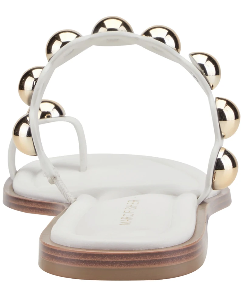Marc Fisher Women's Zaby Ornamented Toe Ring Flat Sandals