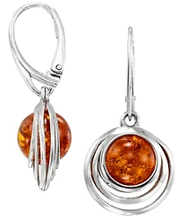 Macy's Baltic Amber Earrings (6 ct. t.w.) in Sterling Silver