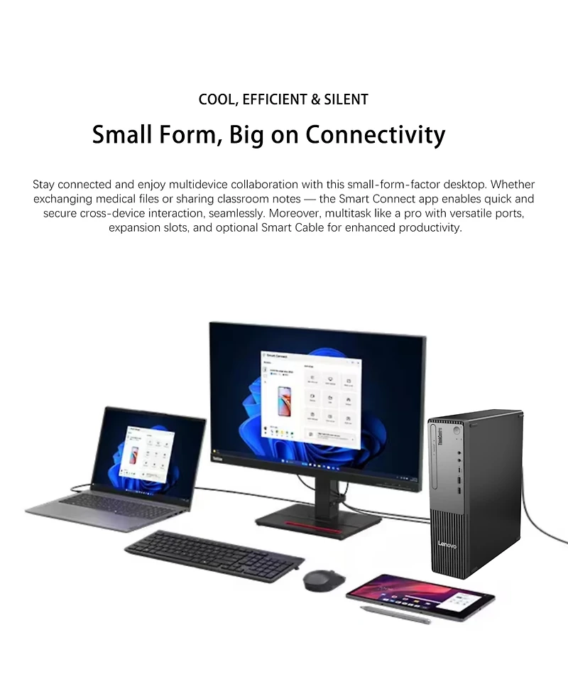 Lenovo ThinkCentre Small Form Factor Business Desktop, Intel Core i7-13620H, 16GB DDR5, 1TB Ssd, Wired Kb & Mouse, Windows 11 Pro
