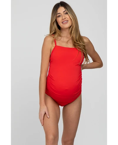 Pinkblush Maternity Smocked One-Piece Swimsuit
