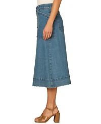 Democracy Petite A-Line Snap Front Skirt