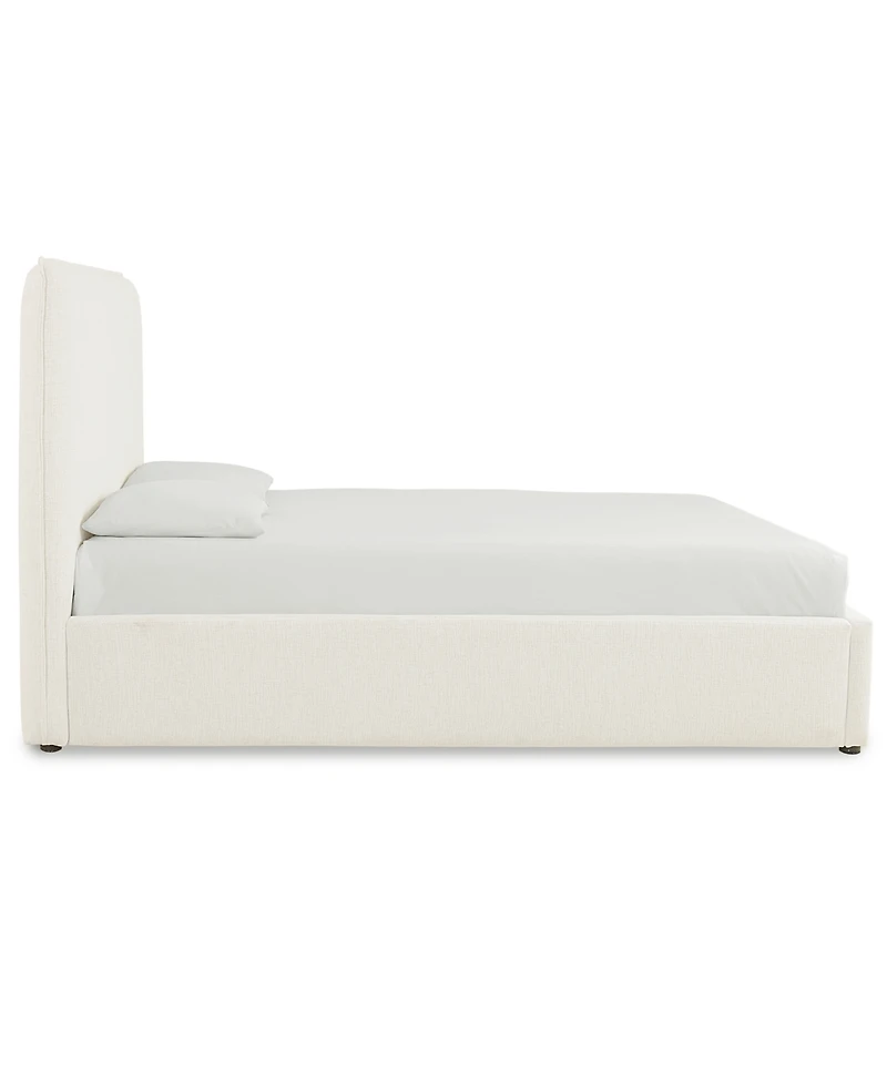 Marcel 77" Upholstered Flanged Seam Queen Bed