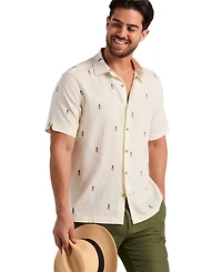Cubavera Men's Pineapple Embroidered Shirt