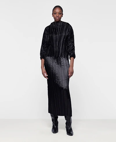 Leem Women's Plisse Batwing Top