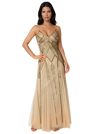 Bebe Women's Beaded Gown