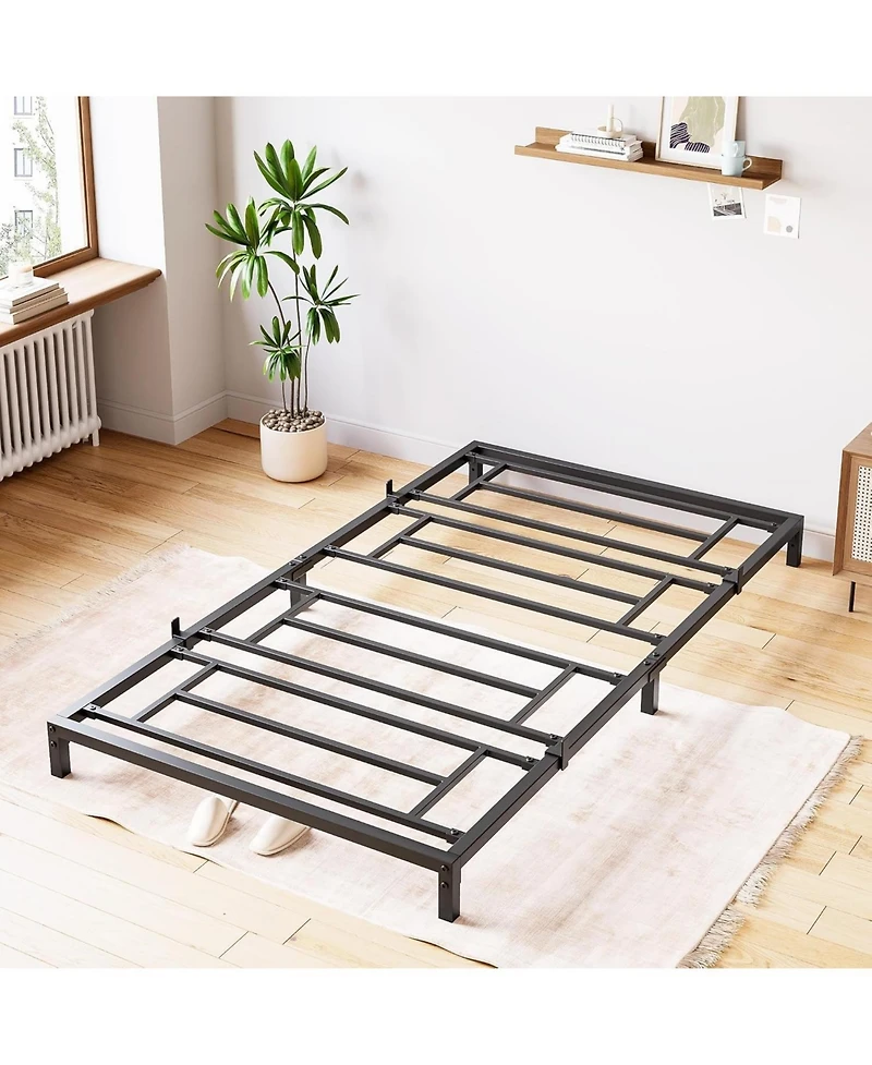 gaomon Sturdy Metal Platform Bed Frame, 6 Inch, Heavy Duty Steel Slats, Noise-Free, Slip-Resistant, Underbed Storage, Easy Assembly.