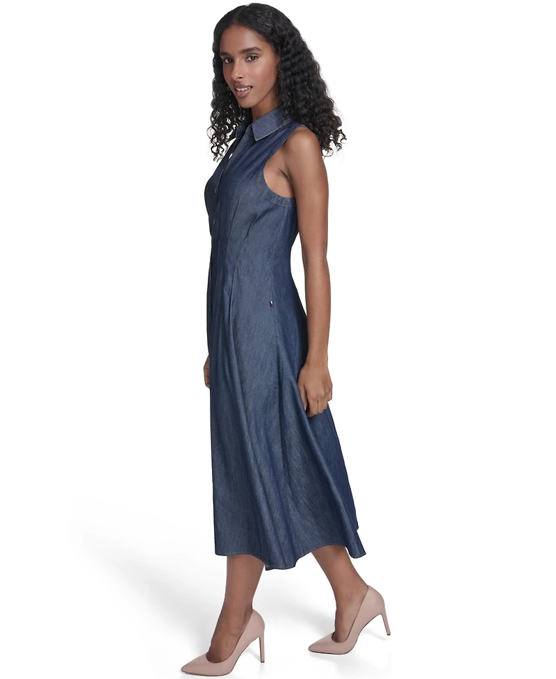 Tommy Hilfiger Women's Collared Neck Shirt Dress