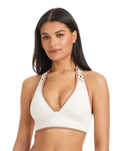 Sanctuary Women's V-Neck Bikini Halter Top