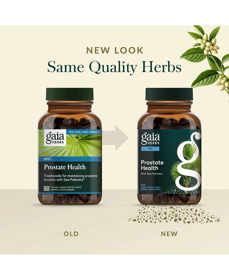 Gaia Herbs Prostate Health - Supports Prostate Health and Function for Men - With Saw Palmetto, Green Tea, Nettle Root, and White Sage